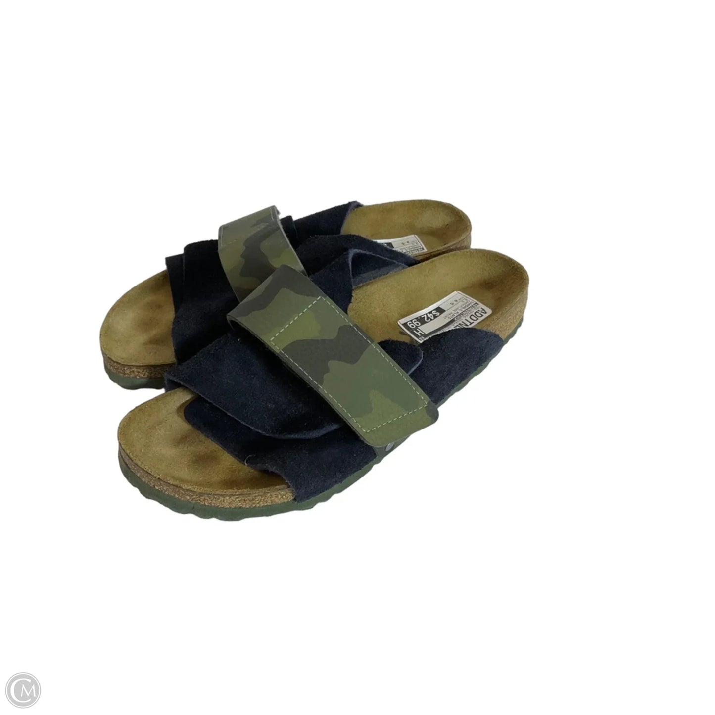 Sandals Flats By Birkenstock In Camouflage Print, Size: 8.5
