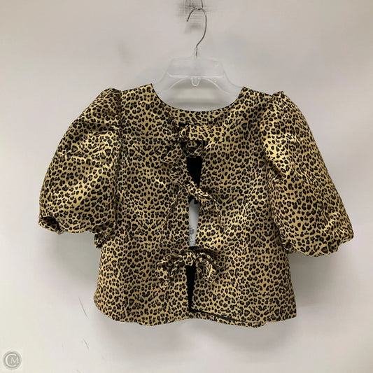 Top Short Sleeve By English Factory In Animal Print, Size: M