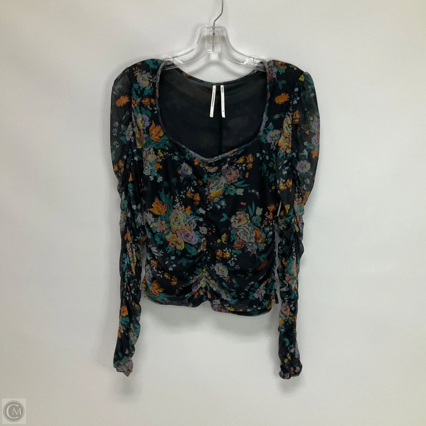 Top Long Sleeve By Anthropologie In Floral Print, Size: M