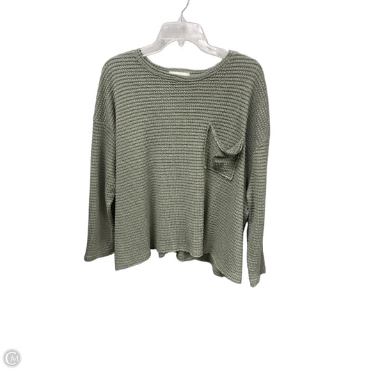 Top Long Sleeve By Zenana In Green, Size: 1x
