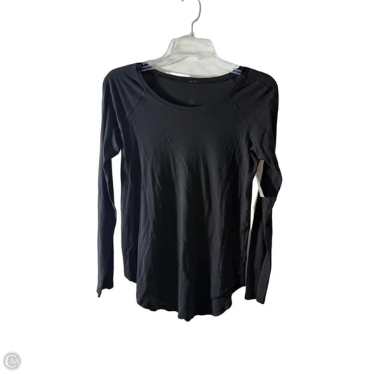 Athletic Top Long Sleeve Crewneck By Lululemon In Black, Size: 6