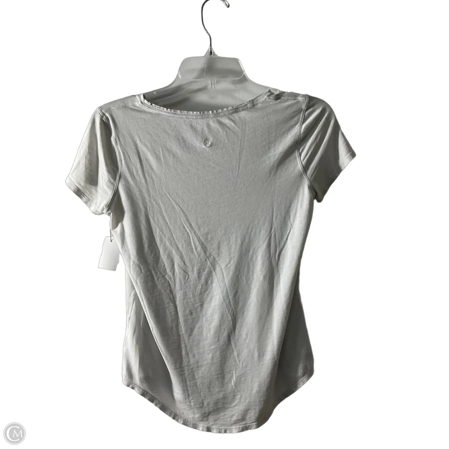 Athletic Top Short Sleeve By Lululemon In White, Size: 6