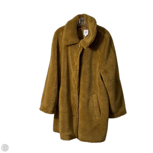 Coat Faux Fur & Sherpa By Gap In Brown, Size: Xl