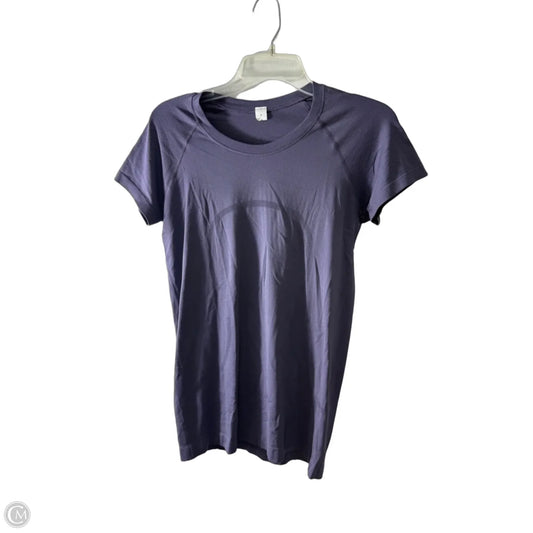 Athletic Top Short Sleeve By Lululemon In Purple, Size: 8