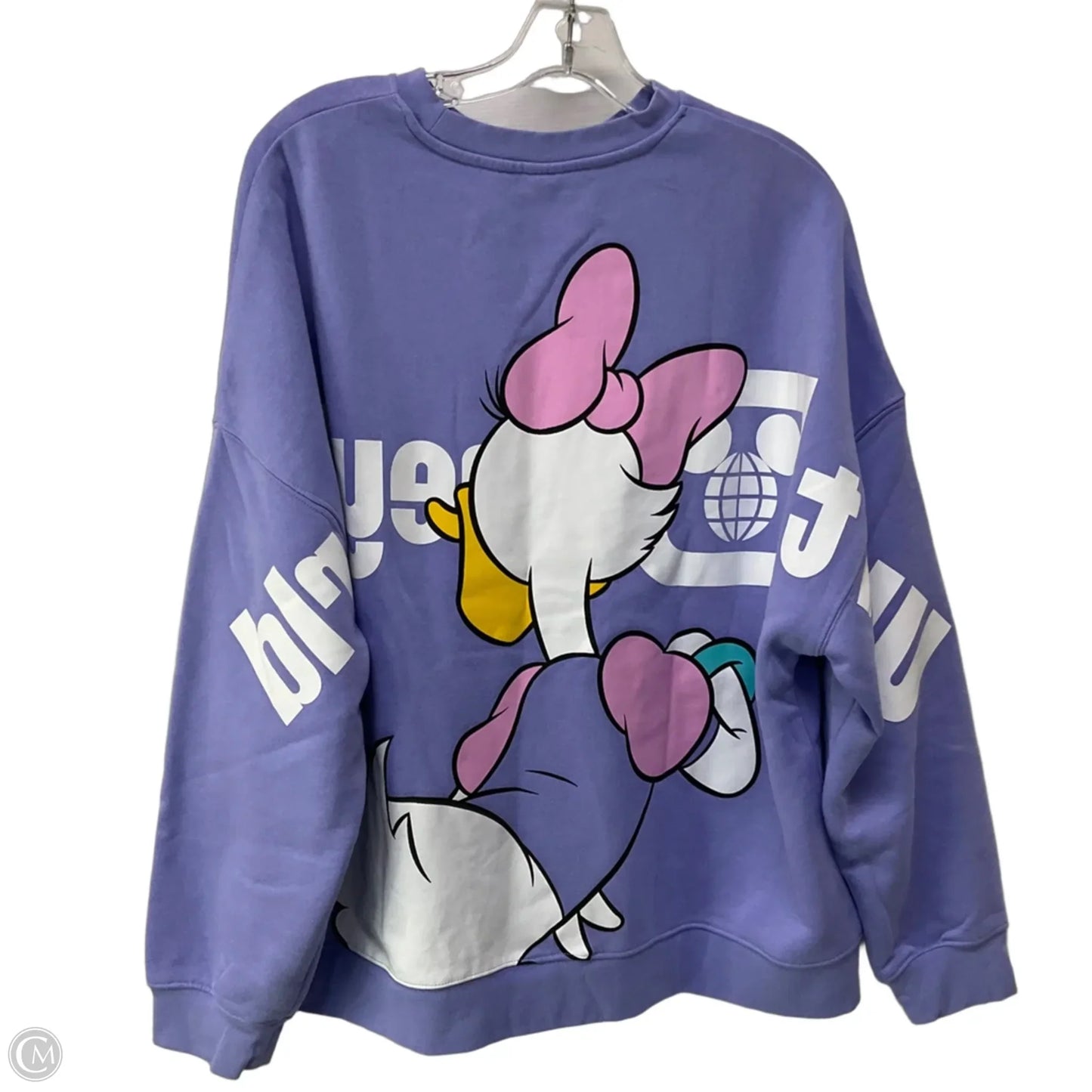Sweatshirt Collar By Disney In Purple, Size: L