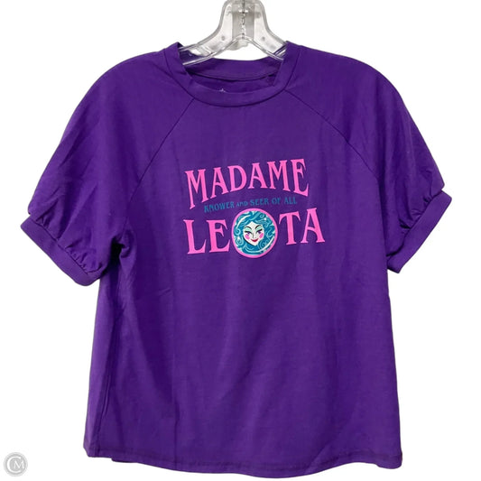 Top Short Sleeve Basic By Disney In Purple, Size: M