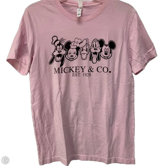 Top Short Sleeve Basic By Bella + Canvas In Pink, Size: M