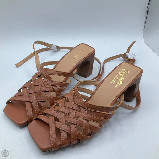 Sandals Heels Block By Seychelles In Tan, Size: 7.5