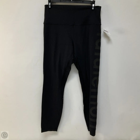 Athletic Leggings By Lululemon In Black, Size: 10