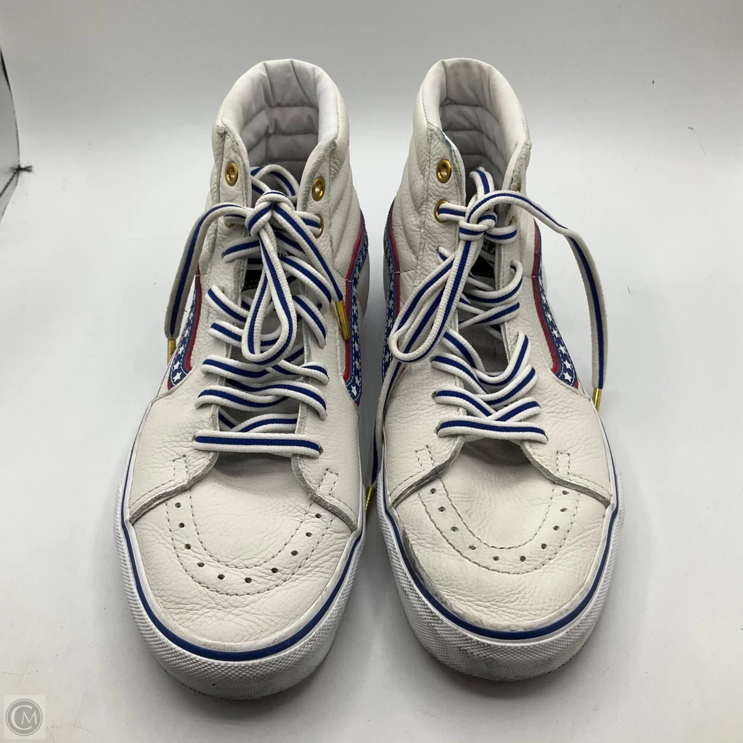 Shoes Sneakers By Vans In Blue & Red & White, Size: 9