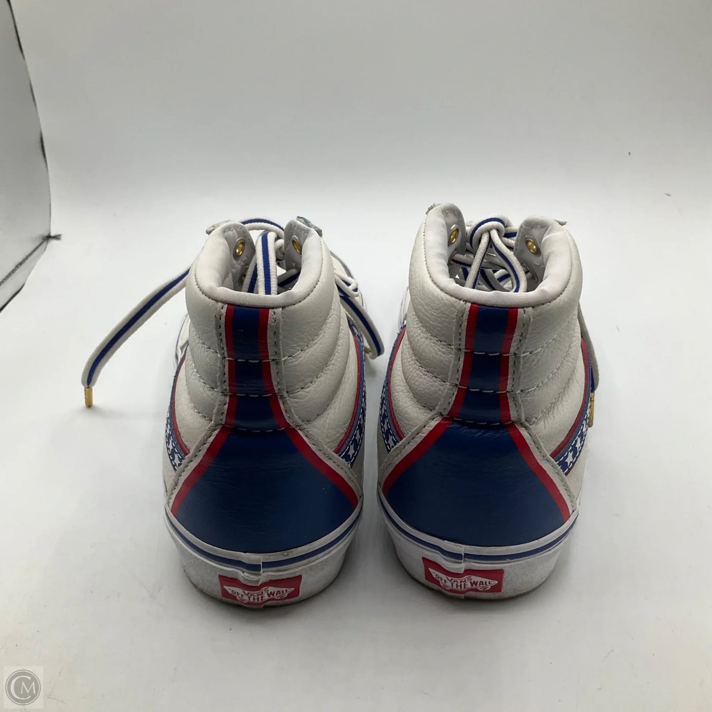 Shoes Sneakers By Vans In Blue & Red & White, Size: 9