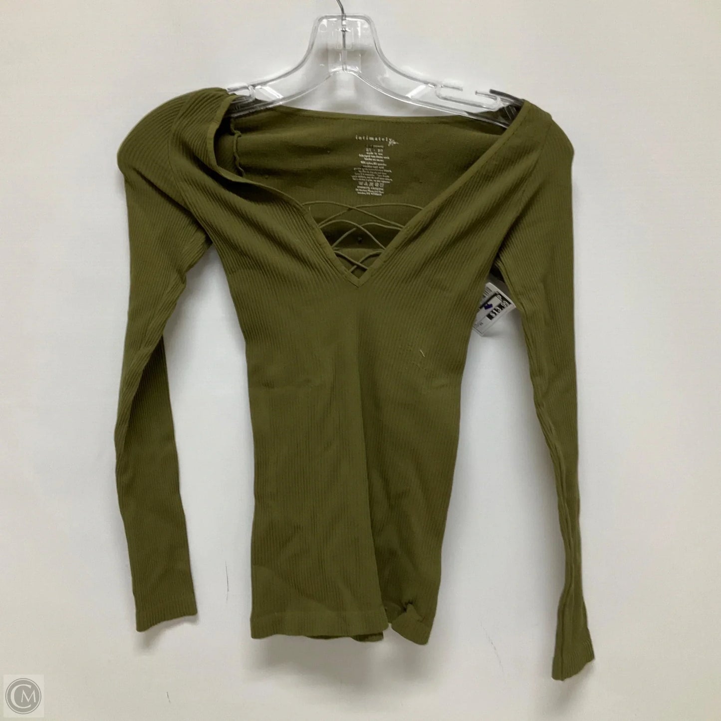 Top Long Sleeve By Free People In Green, Size: Xs