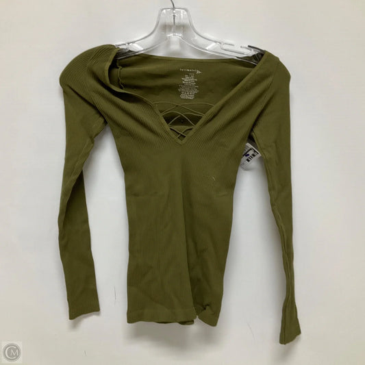 Top Long Sleeve By Free People In Green, Size: Xs