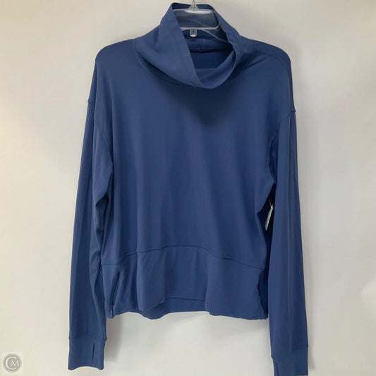 Athletic Top Long Sleeve Collar By Lululemon In Blue, Size: 12