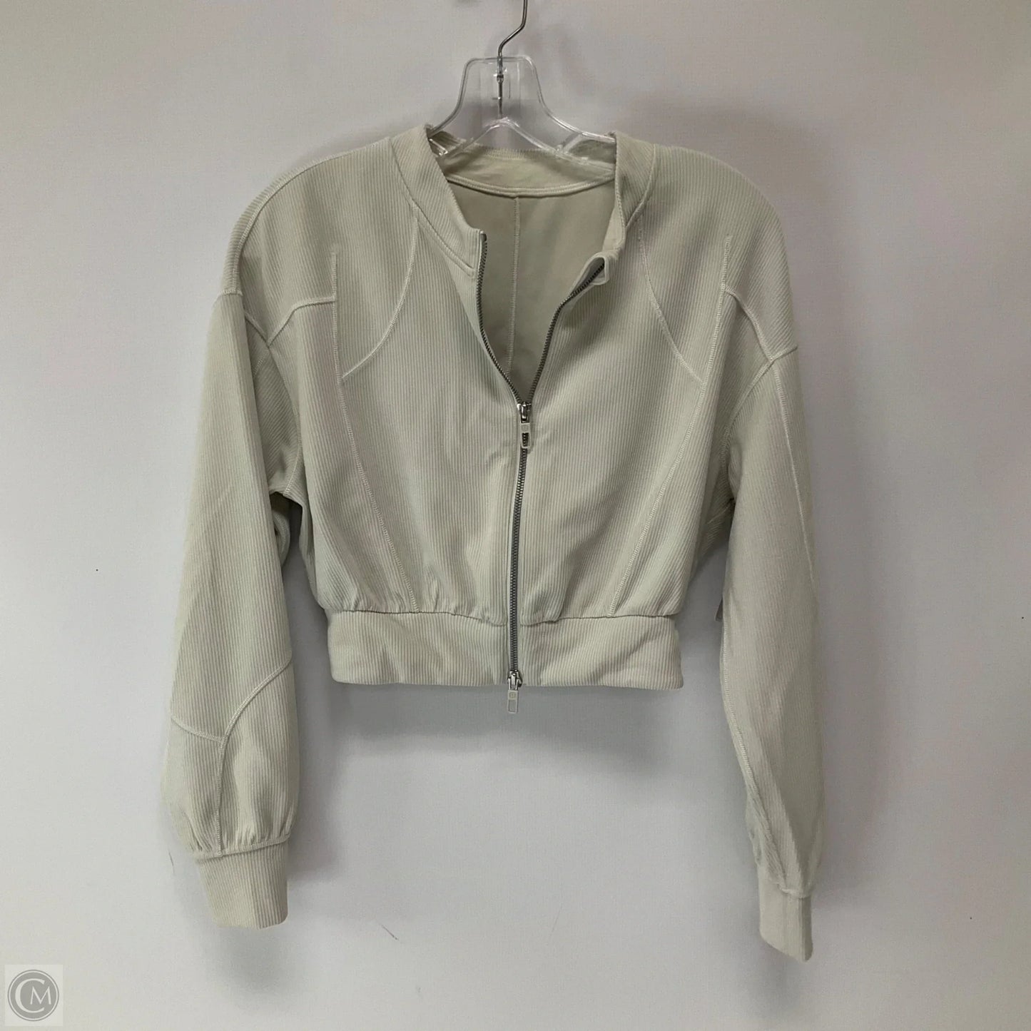 Athletic Jacket By Lululemon In Ivory, Size: 2