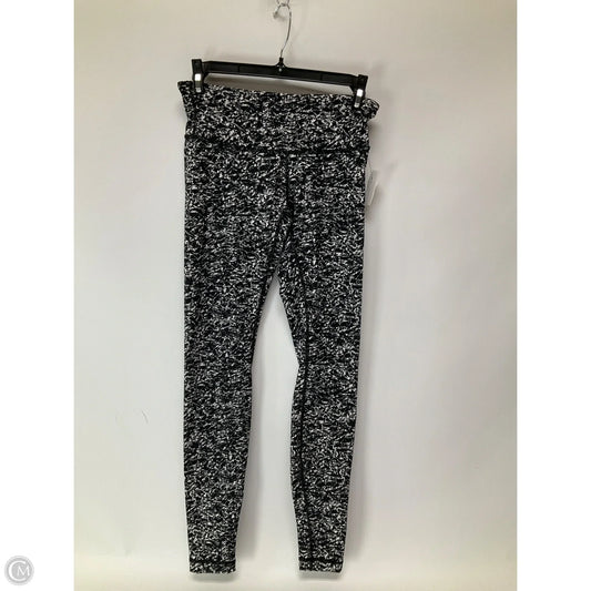 Athletic Leggings By Lululemon In Black & White, Size: 4