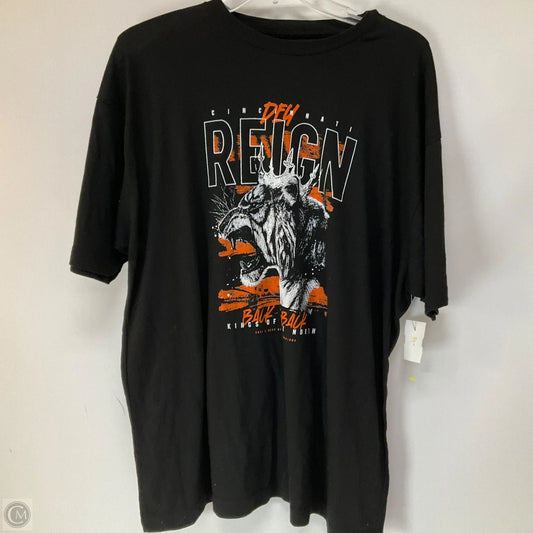 Top Short Sleeve By Cmc In Black, Size: Xxl