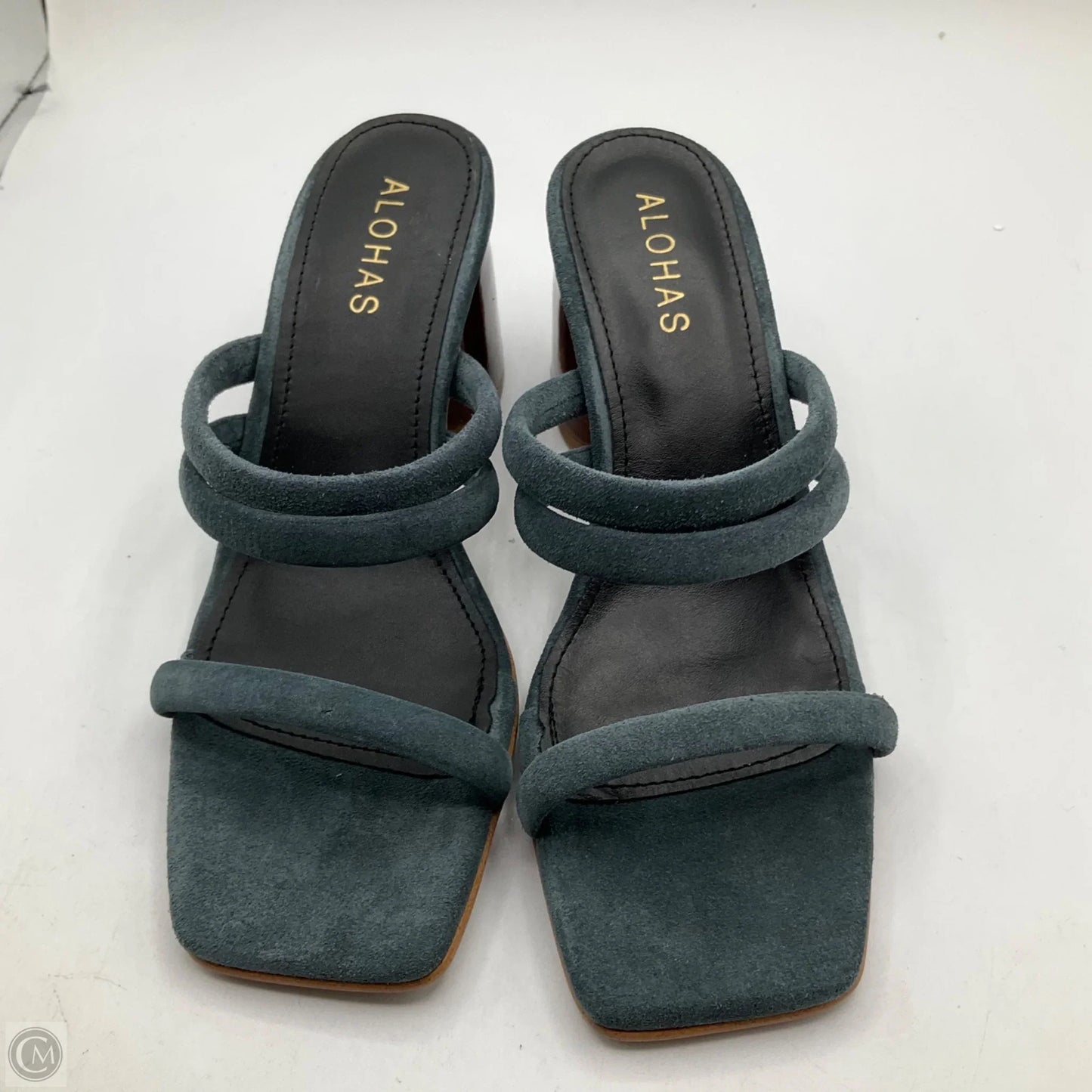 Sandals Heels Block By Cma In Blue, Size: 6