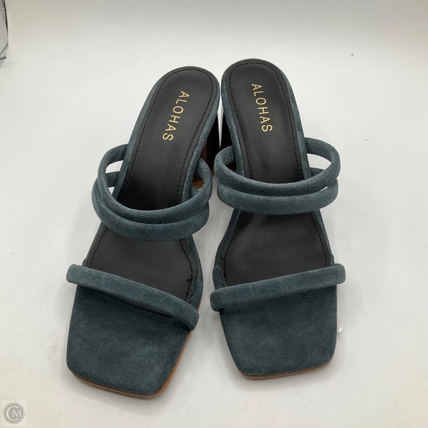 Sandals Heels Block By Cma In Blue, Size: 6.5