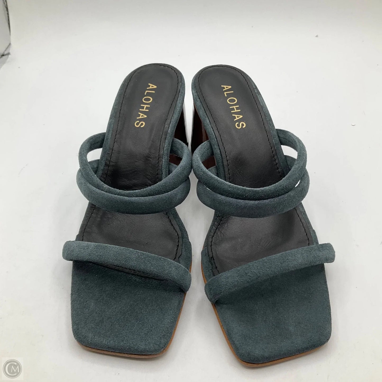 Sandals Heels Block By Cma In Blue, Size: 5