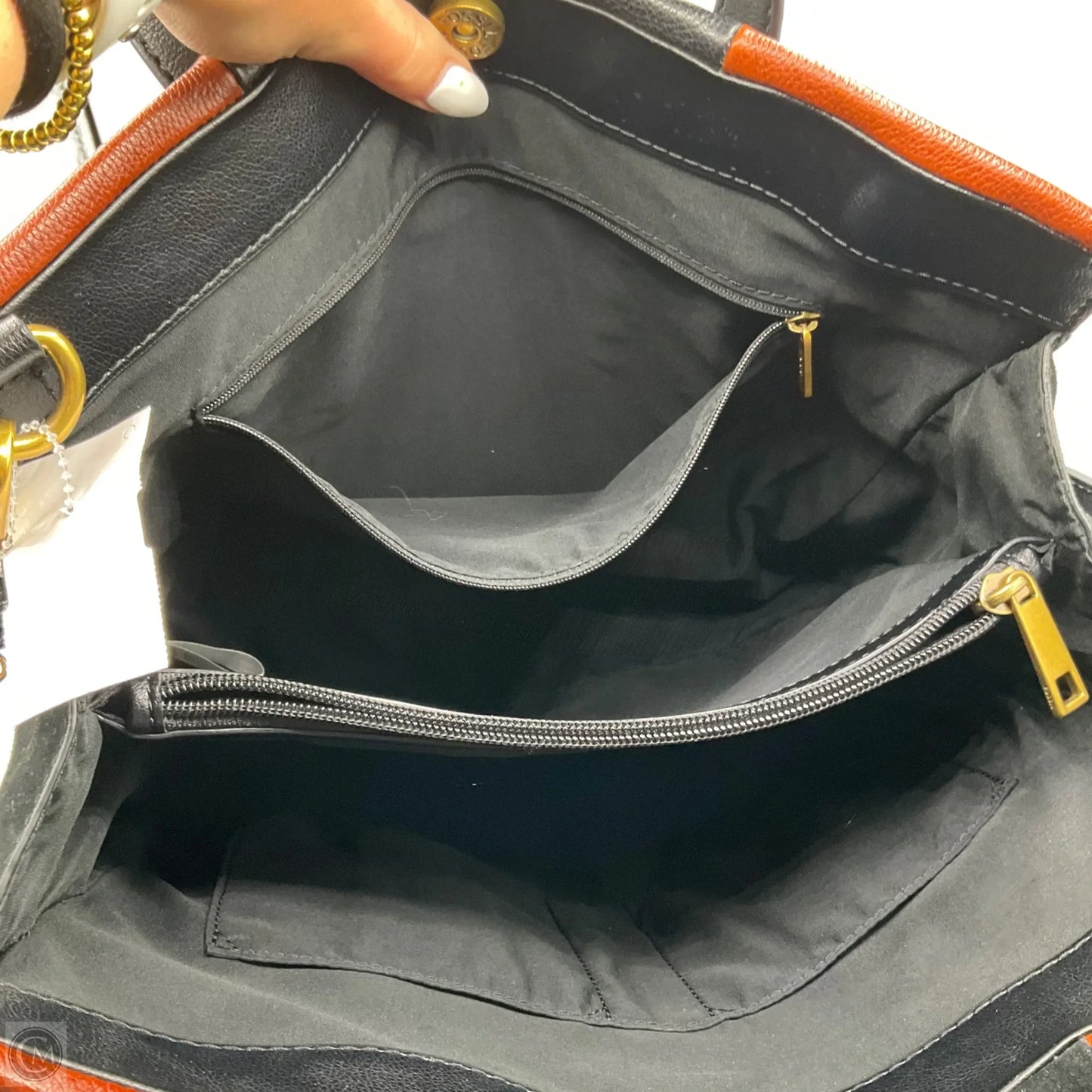 Tote Leather By Fossil, Size: Medium