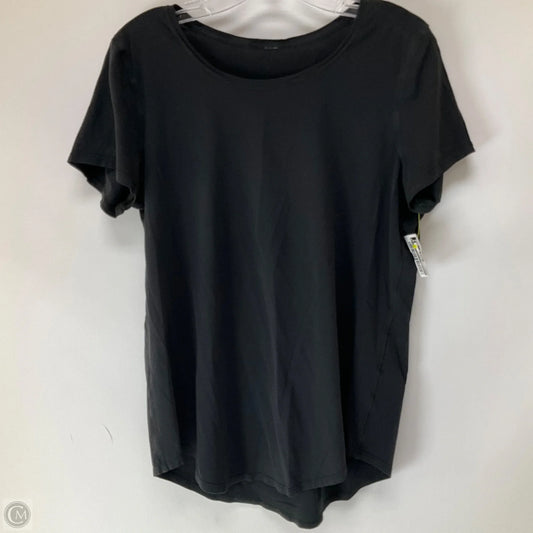 Athletic Top Short Sleeve By Lululemon In Black, Size: 10