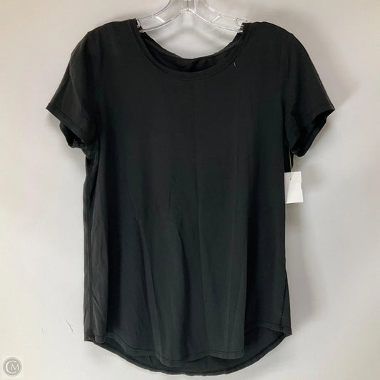 Athletic Top Short Sleeve By Lululemon In Black, Size: 10