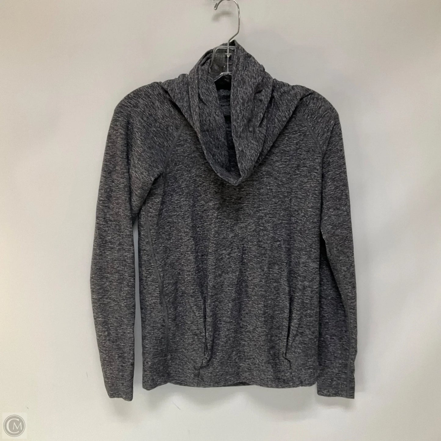 Athletic Top Long Sleeve Collar By Lululemon In Grey, Size: 8