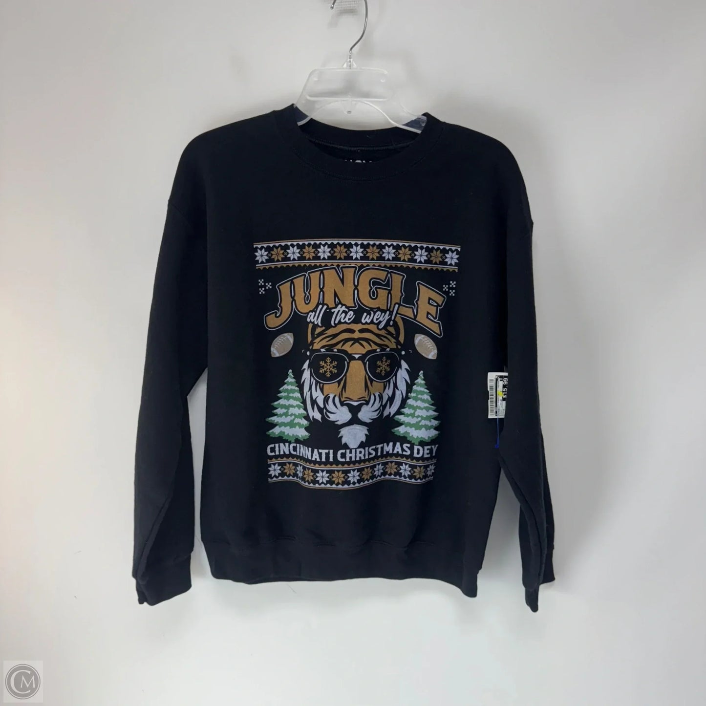 Athletic Sweatshirt Crewneck By Cmc In Black, Size: M