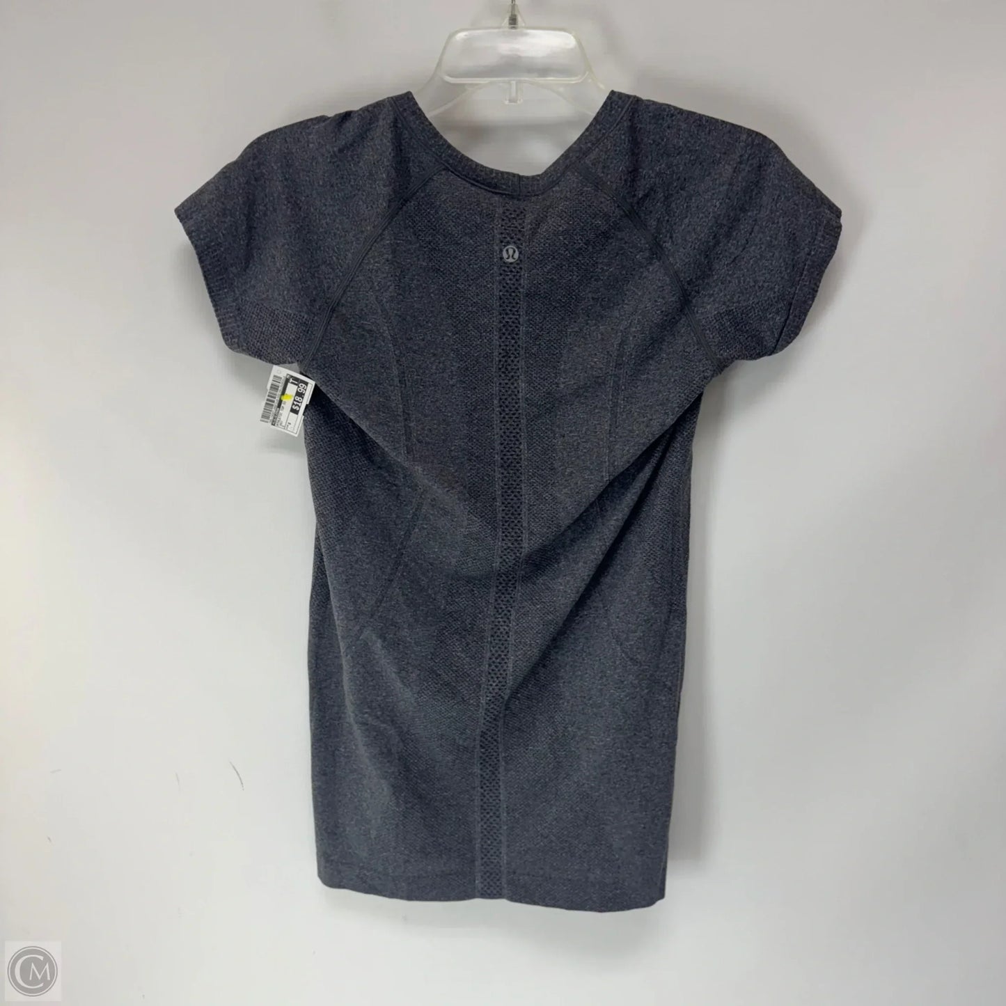 Athletic Top Short Sleeve By Lululemon In Grey, Size: 8