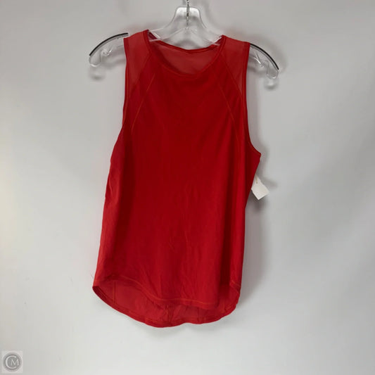 Athletic Tank Top By Lululemon In Red, Size: 6