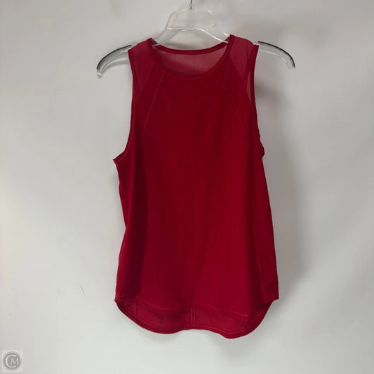 Athletic Tank Top By Lululemon In Red, Size: 6