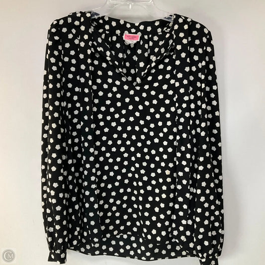 Top Long Sleeve Designer By Kate Spade In Black & White, Size: M