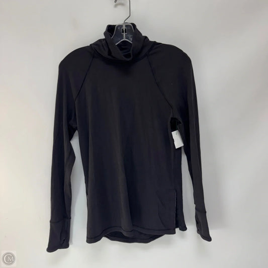 Athletic Top Long Sleeve Collar By Lululemon In Black, Size: 8