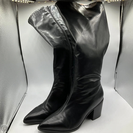 Boots Mid-calf Heels By Journee In Black, Size: 10