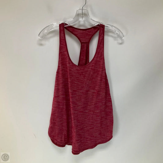Athletic Tank Top By Lululemon In Red, Size: 4