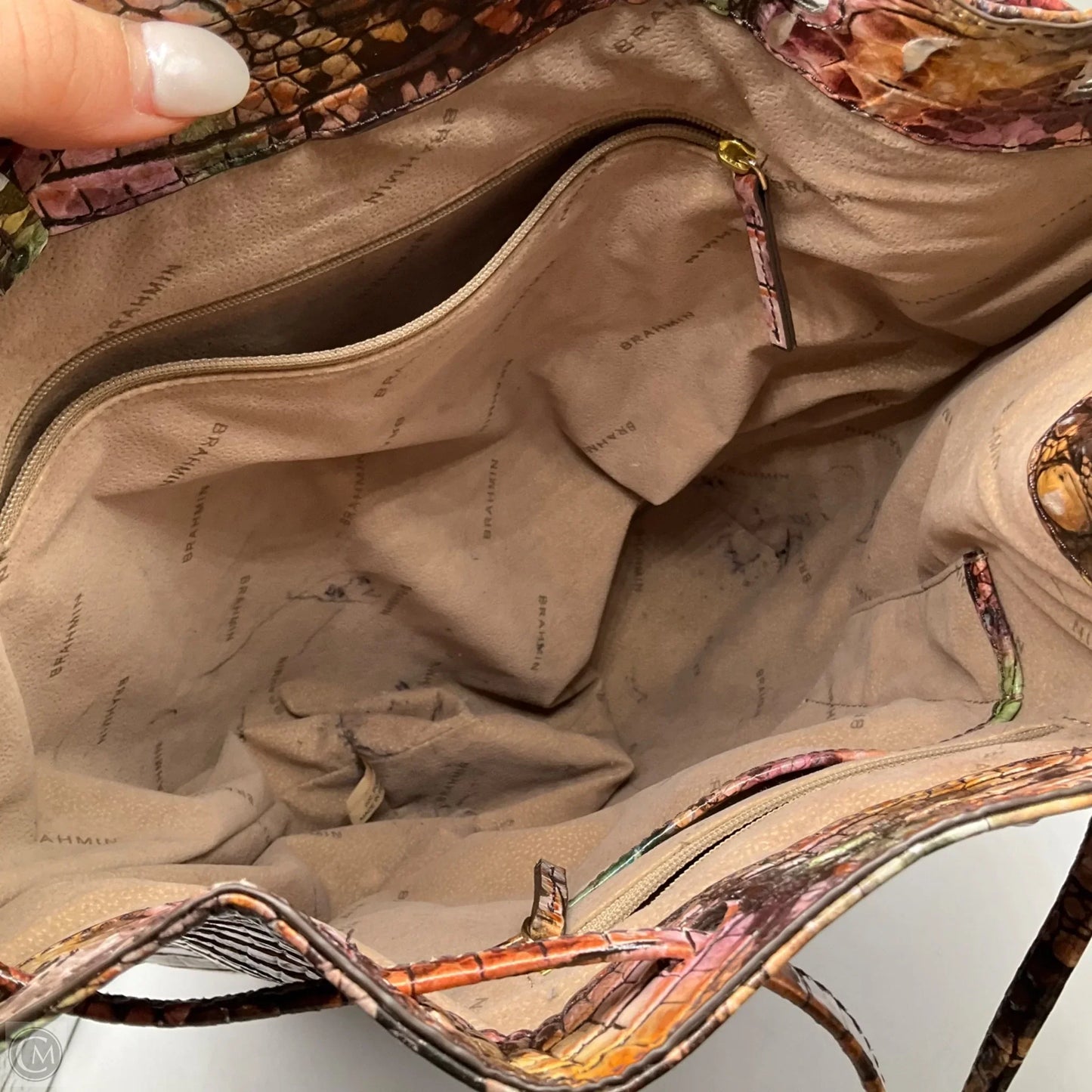 Handbag Designer By Brahmin, Size: Large