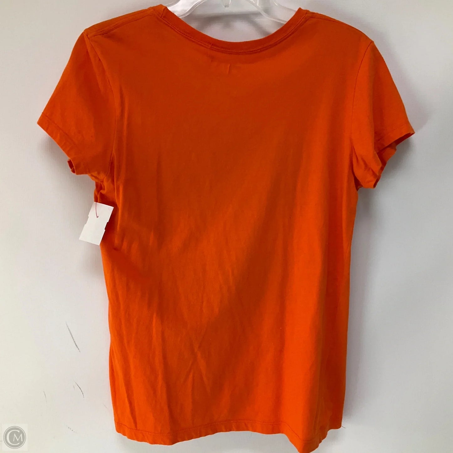 Athletic Top Short Sleeve By Nfl In Orange, Size: L