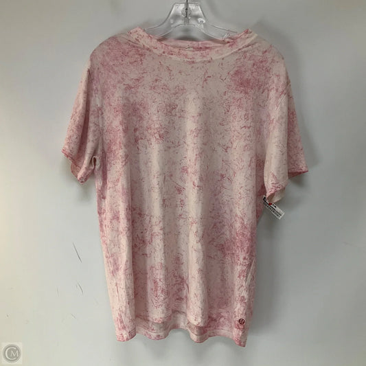 Athletic Top Short Sleeve By Lululemon In Pink, Size: 6