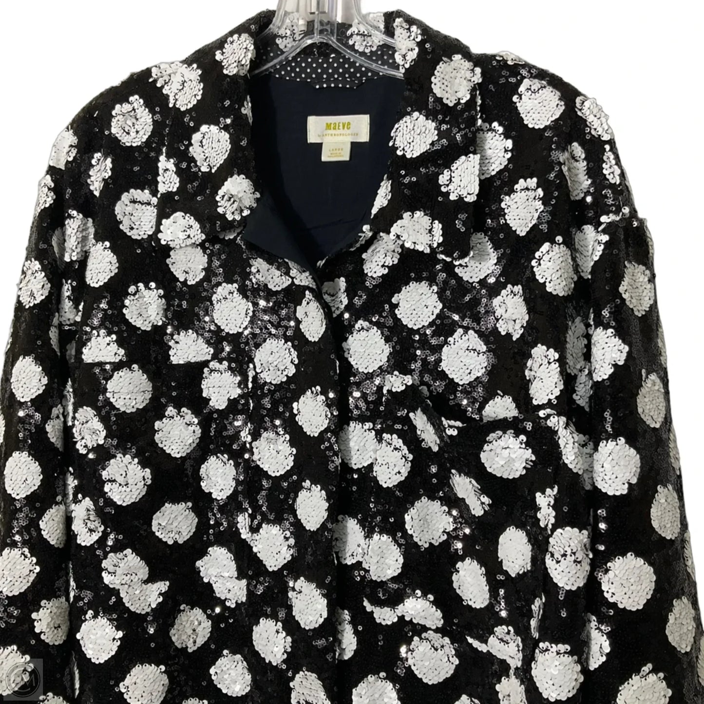 Blazer By Maeve In Polkadot Pattern, Size: L