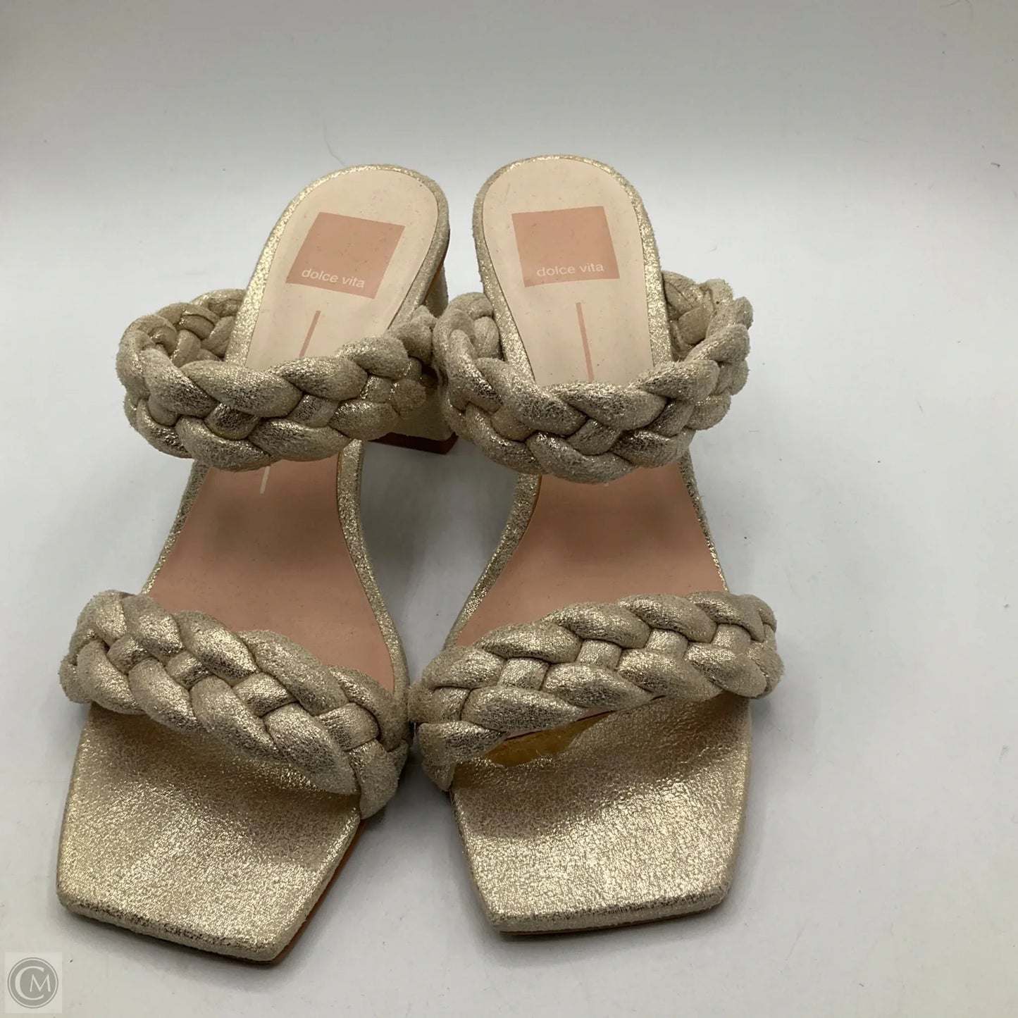 Sandals Heels Block By Dolce Vita In Gold, Size: 8.5
