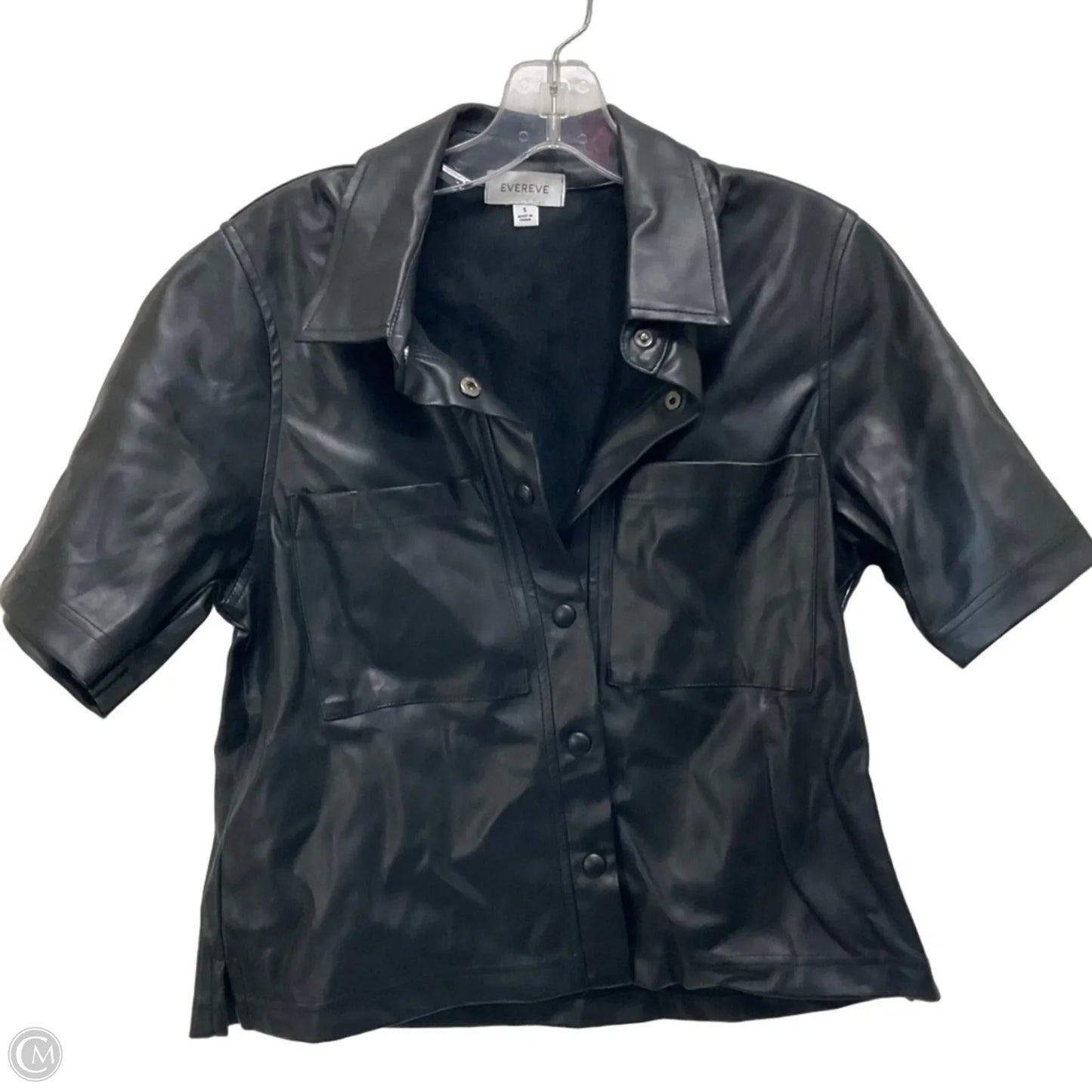 Top Short Sleeve By Evereve In Black, Size: S