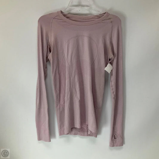 Athletic Top Long Sleeve Crewneck By Lululemon In Pink, Size: 6