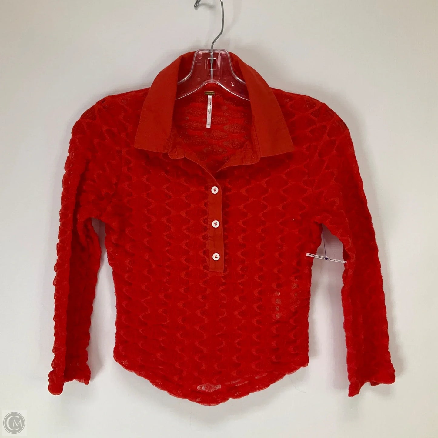 Top Long Sleeve By Free People In Red, Size: Xs