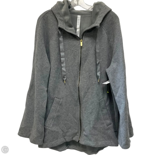 Athletic Jacket By Lululemon In Grey, Size: 12