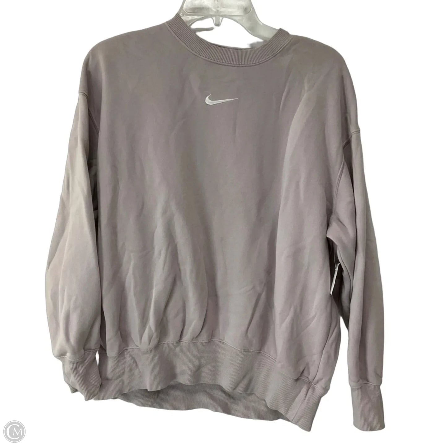 Sweatshirt Crewneck By Nike Apparel In Purple, Size: S