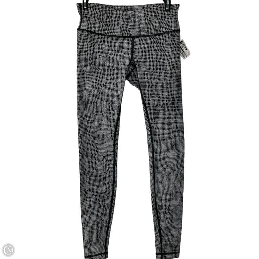 Athletic Leggings By Lululemon In Black & White, Size: 6