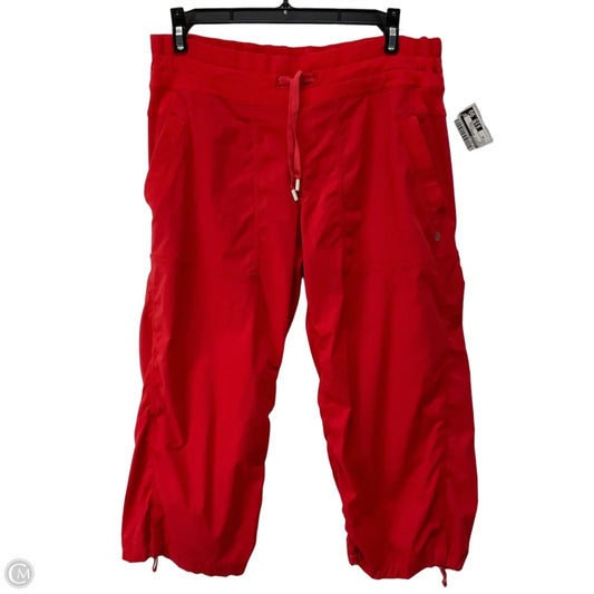 Athletic Capris By Lululemon In Red, Size: 10