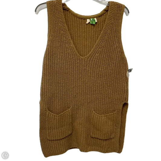 Vest Sweater By Moth In Tan, Size: S