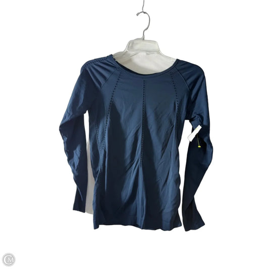 Athletic Top Long Sleeve Crewneck By Lululemon In Blue, Size: 6